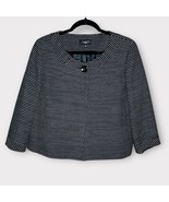 TALBOTS Black and White Dot Crop Blazer Size 12 Career Office Work - €32,10 EUR