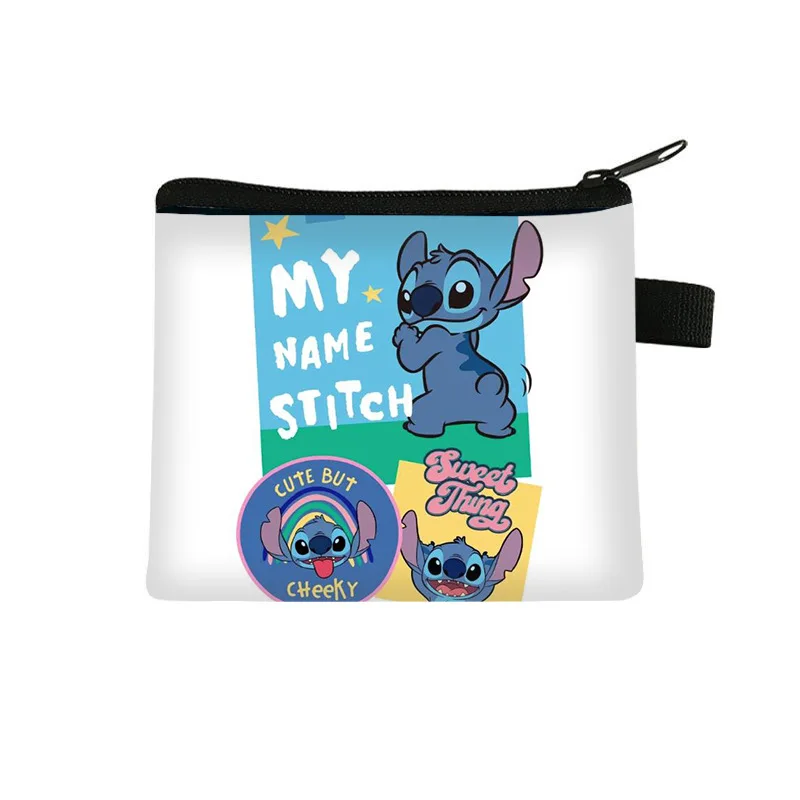 New Anime Stitch Coin Purse Kawaii Lilo Stitch Wallet Cute Angel Storage... - $4.82