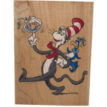 Vintage 1998 Dr. Seuss Cat In The Hat Walking 998J01 Rubber Stamp 3&quot; X 4&quot; - £36.11 GBP