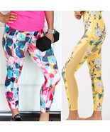 ZYIA - Set of 2 floral light n tight Leggings/yoga pants size 4 activewear - $59.70 CAD