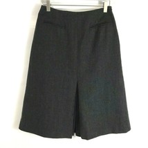 Talbots A Line 100% Italian Wool Skirt Gray Lined Old Hollywood Look SZ 4 - £19.69 GBP