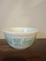 Vintage Pyrex Glass Turquoise Amish Butterprint Mixing Bowl #402 1-1/2 Qt - $29.99
