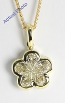 18k Yellow Gold Pear Diamond Flower Pendant (1.08 Ct,M-N Color,VS Clarity) - $1,426.35