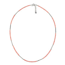 Mini Pink Corals Links Thai Karen Hill Tribe Silver Necklace - £16.60 GBP