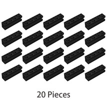 20x Black Part 2653 Sliding Piece 1x4 Building Pieces Bulk Lot 100% Compatible - £5.90 GBP