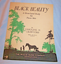 1931 Black Beauty-A Cross-Hand Study for Piano Solo Sheet Music-C. H. Crawford - £12.29 GBP