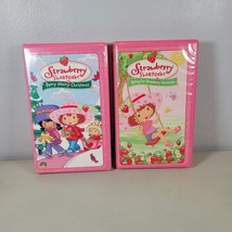 Strawberry Shortcake VHS Tape Lot Berry Merry Christmas, Spring For Strawberry - £11.79 GBP