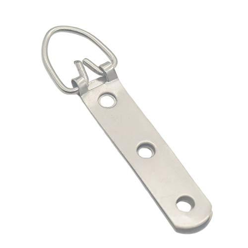 Bluemoona 10 Pcs - 15x93mm Picture Frame Hanger Triangle D Ring 2/3 Holes Hook M