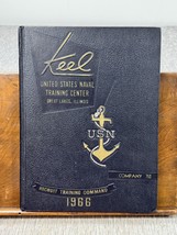 Vintage 1966 Keel US Naval Training Center Yearbook Hardcover Co 752 Gre... - $14.84