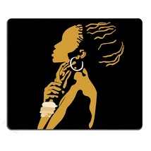 gaming mouse pad custom,african women with black background non-slip rubber mous - £11.43 GBP