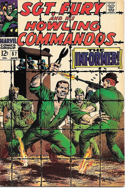 Primary image for Sgt. Fury and His Howling Commandos Comic Book #57, Marvel 1968 VERY FINE-