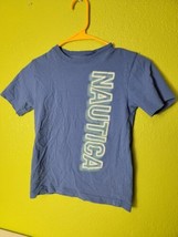 Nautica Youth Boys T-Shirt Spellout Blue Green Small Tee - $15.68