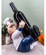 For The Love Of Wine Fat Chef Marco Hugging Wine Bottle Holder Figurine ... - €29,01 EUR