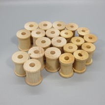 21 Small Medium Wooden Spools Crafting Mixed Lot - $15.43