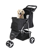 3 Wheels Travel Pet Stroller For Dogs And Cats Easy To Walk Foldable Str... - £74.12 GBP