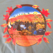 Rustic Rural Leaf Peeper Autumn Fall Leaves Virginia Farm Sweatshirt 18W... - $24.99