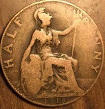 1918 Uk Gb Great Britain Half Penny Coin - £1.53 GBP