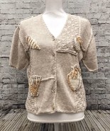 Portraits By Northern Isles Hand Knit Sweater Size SP Small Petite Shell... - $33.53 CAD
