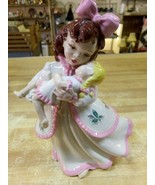 Collectable Porcelain Mother And Child Painted Figurine Atlantic Mold - £15.28 GBP