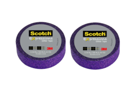 3M Expressions Glitter Tape, .59&quot; x 196&quot;, Bright Violet 2 Pack - $9.59