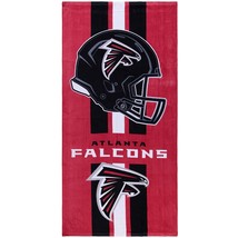 NFL Atlanta Falcons Vertical 3 Stripes Helmet Center Beach Towel 30&quot;x60&quot; - £21.32 GBP