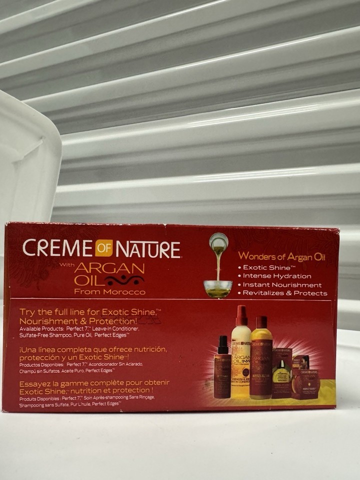 Creme Of Nature With Argan Oil Relaxer- SUPER Advanced Straightening 1 Box New Item image 2