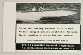 1949 Print Ad Stellarmarine Research Runabout Boats Miami,Florida - £7.41 GBP