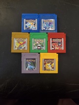 Pokemon GBC Blue Crystal Gold Green Red Silver Yellow Video Game Cartridge - £10.17 GBP+