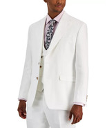 Tayion Collection Acontour Men&#39;s Cotton Blend Suit Separate Jacket in Wh... - $109.74 CAD