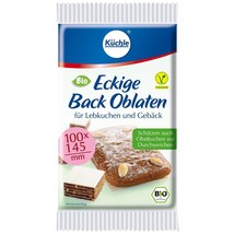 Kuchle Back-Oblaten oblaten rectangle wafers for baking 100x145mm ORGANIC - £7.81 GBP