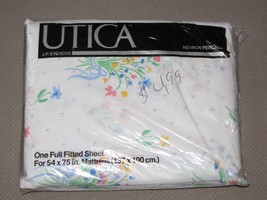 Vintage Jp J.P. Stevens Utica No Iron Percal Full Fitted Sheet Nosegay Floral - £35.44 GBP