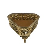 Vintage Antique Amber Cabochon Glass Jewelry Casket Dresser Box Ormolu F... - $2,779.96 MXN