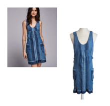 FREE PEOPLE Heirloom Collection Womens Blue Cotton Dress Size Large - £23.64 GBP