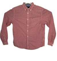 Tommy Hilfiger Button Down Shirt Mens M Red Gingham Checks Long Sleeves ... - £18.99 GBP
