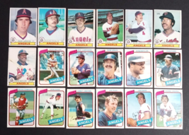 1979 &amp; 1980 O-Pee-Chee OPC California Angels Baseball Card Lot NM+ (18 Cards) - £15.97 GBP