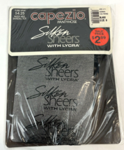 Vintage Pantyhose Capezio Silken Sheers Lycra Black Size B  - £11.19 GBP