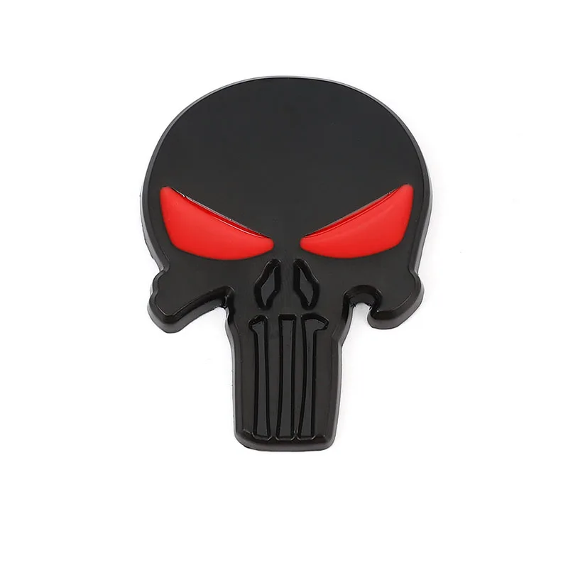 3D Metal Skull Head Car Stickers Emblem Badge Decals for BMW Audi Ford Chevrolet