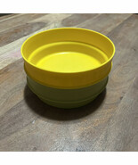 Tupperware Set of 2 Stackable Cereal Bowls 1356 Harvest fall colors Vintage - $11.30