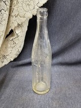 VINTAGE 1955 PEPSI COLA ~EMBOSSED TEXTURED CLEAR GLASS BOTTLE~SODA POP B... - £11.85 GBP