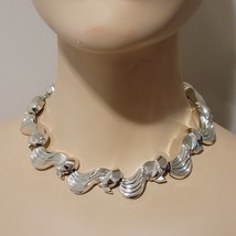 Vintage Silver Tone Choker Necklace - £14.22 GBP