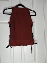 SCOTCH &amp; SODA Maison Scotch Red Sweater Tank Black Velvet Tie Sides Size XS - $29.99