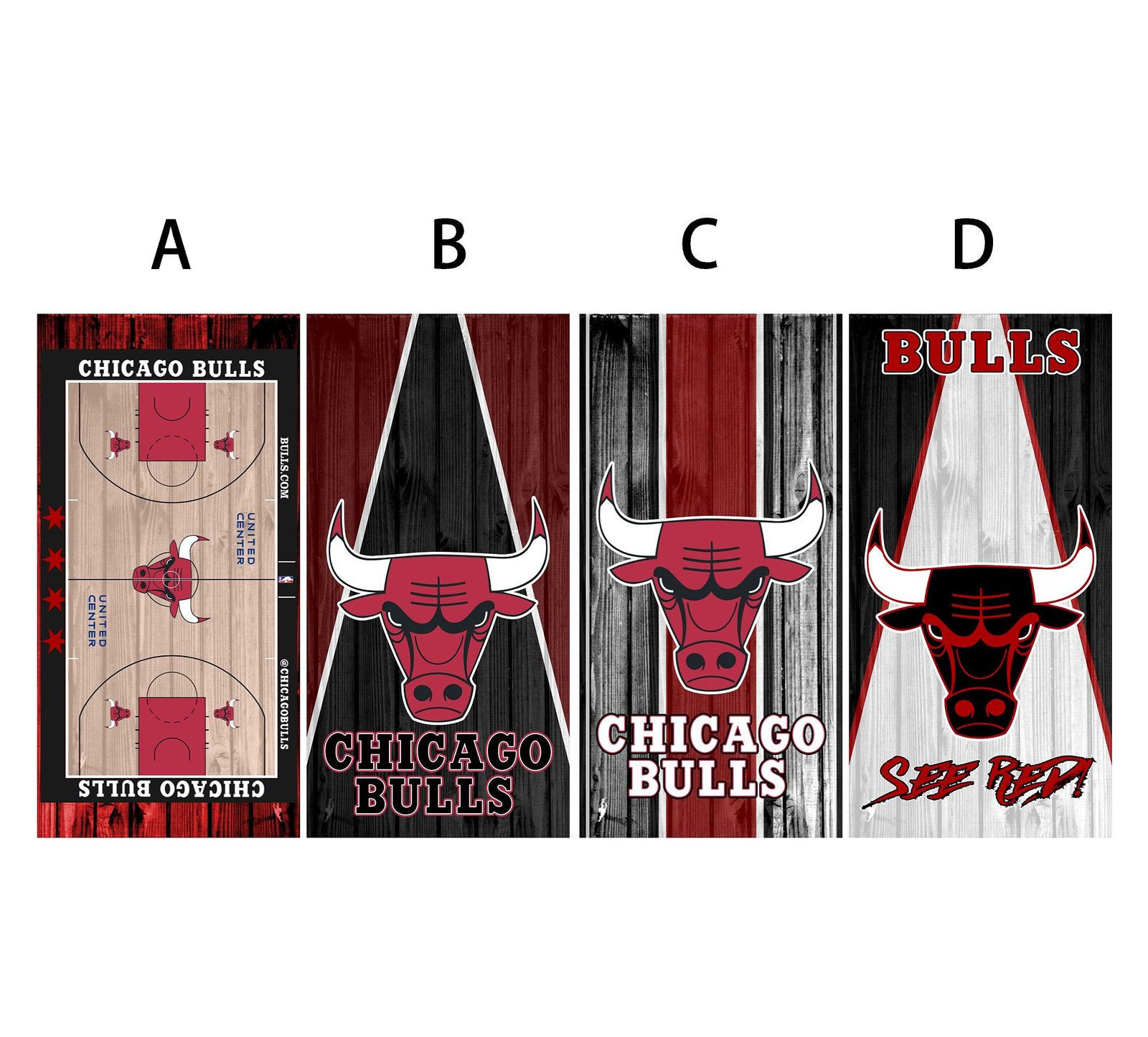 Cornhole Board Vinyl Wrap Bulls - sold individually