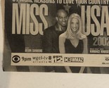Miss USA TV Guide Print CBS Deon Sanders TPA6 - £4.66 GBP