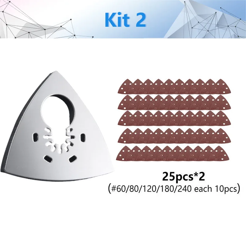 NEWONE Quick-Release Triangular Sanding Pad Oscillating Saw Blade With 75pc Sand - £182.03 GBP