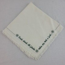 Embroidered Bread Cover Basket Finished Cloth Cream Handmade Vtg - $9.95