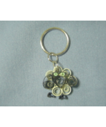 Paper Quill Handcrafted Green Eyed Sheep Keychain Keyring - £10.35 GBP