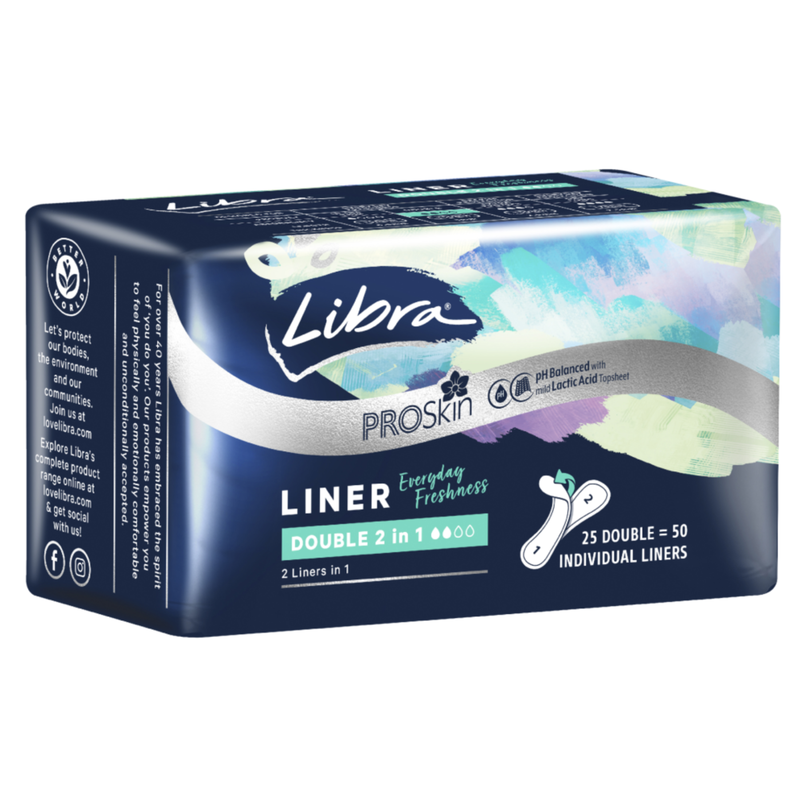 Libra ProSkin Double 2 in 1 Liners - 50 Liners - $69.91