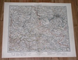 1908 Original Antique Map Of Berlin SAXONY-ANHALT Dessau Magdeburg Germany - £16.88 GBP