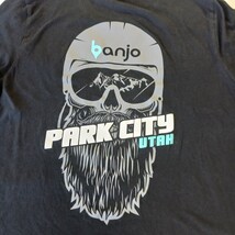 Banjo Park City Utah Men's Black Cotton Graphic T-Shirt Short Sleeve Size Large image 5