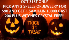 Oct 31 Only Halloween Flash! Pick 2 For $90 & Rare 1000X 200 + Witch Crystal - $225.00